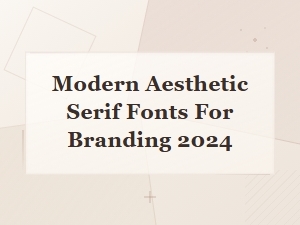 Modern Aesthetic Serif Fonts for Branding in 2024